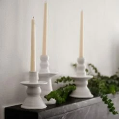 Zoli Ceramic Candle Holders - Set Of 3 -US Home Sales 2024 Zoli Ceramic Candle Holders 4