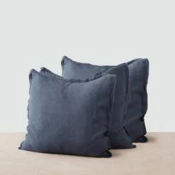 Stonewashed Linen Euro Shams -US Home Sales 2024 trio shams.003 e8cb745d 4143 445f 8425 a12b203f87ac